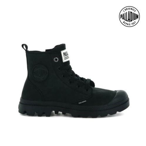 Palladium Pampa Hi Zip Nubuck Laarzen Dames Zwart | NL 36XHTRE